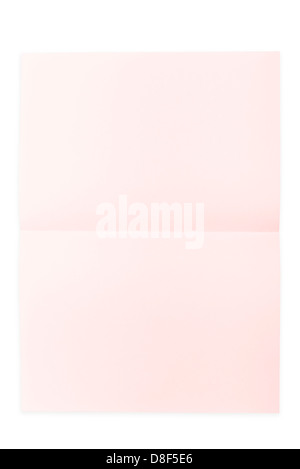 Pink crumpled unfolded paper sheet texture background. Paper folded in ...