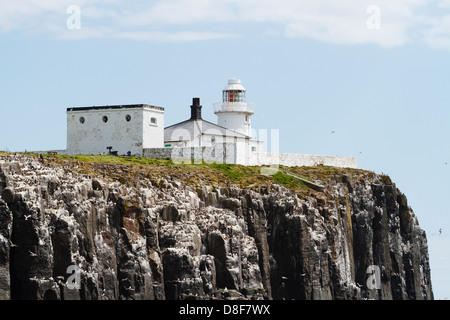 Inner Farne Island lighthouse. Northumberland Stock Photo