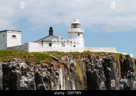 Inner Farne Island lighthouse. Northumberland Stock Photo