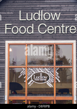 Ludlow food centre, a farm shop selling local Shropshire, produce. Stock Photo