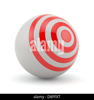 Red Sphere Target Location 3d red sphere render illustration Stock Photo - Alamy