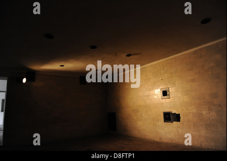 Dachau Concentration Camp. Nazi camp of prisoners opened in 1933. Gas chamber. Germany. Stock Photo