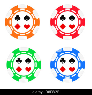 Poker chips Stock Photo