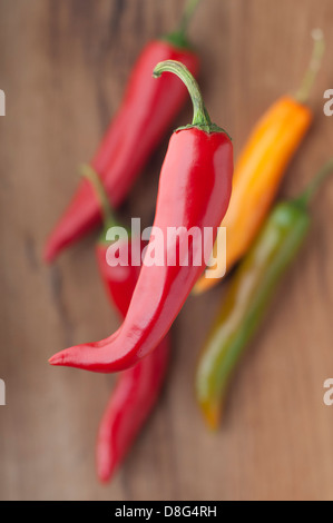 soft and fresh spicy pepper chili brightly colored Stock Photo