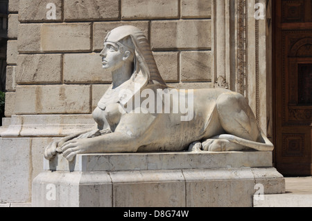 Sphinx statue at Opera House in Budapest, Hungary Stock Photo