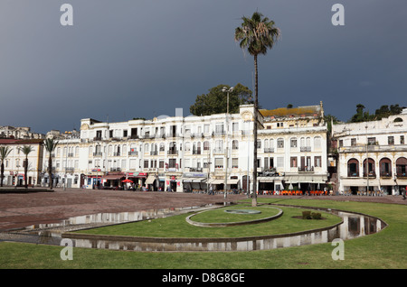 Square in the city of Tangier, Morocco Stock Photo