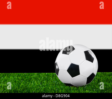 The Yemeni flag Stock Photo