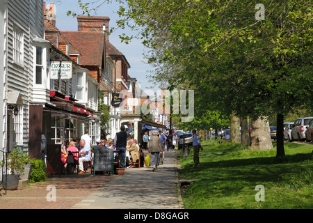 Pavement restaurants and cafes in Tenterden Kent England UK GB Stock Photo