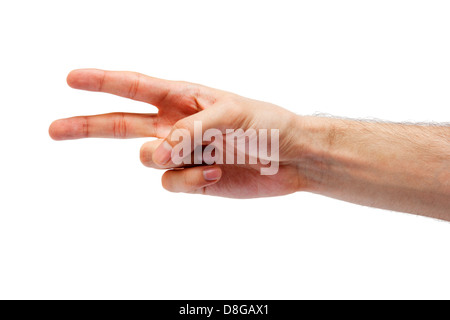 All right hand sign over white background Stock Photo - Alamy