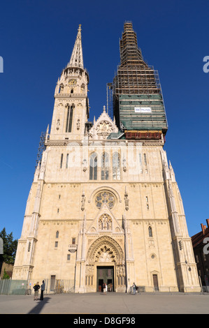 Zagreb Cathedral, Croatia Stock Photo