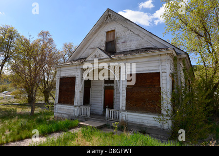 Old house in the historic mining town of Eureka, Utah. Stock Photo