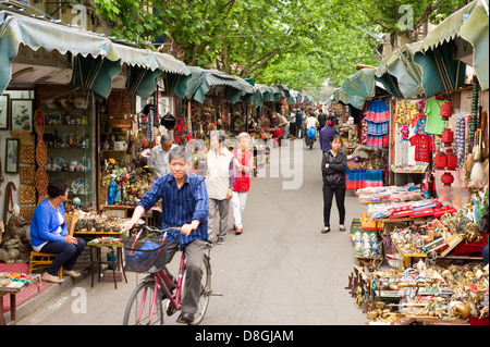 The Dongtai Road Antique Market in Shanghai, China. Stock Photo