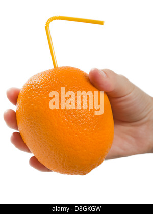 Orange fruit drink Stock Photo