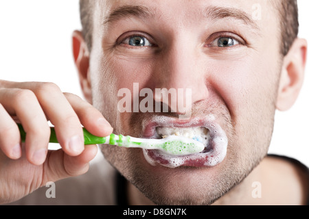 Teeth brushing Stock Photo