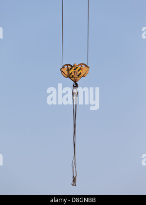 Building crane hook Stock Photo