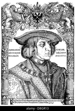 Maximilian I von Habsburg, known as The Last Knight, 1459 - 1519, Stock Photo