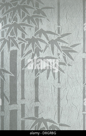 abstract shape bamboo on wallpaper Stock Photo