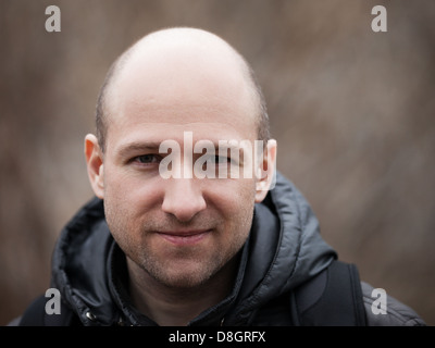 Bald man portrait Stock Photo