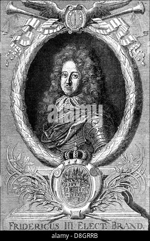 Portrait of Friedrich I in Prussia, 1657 - 1713,  first Prussian king