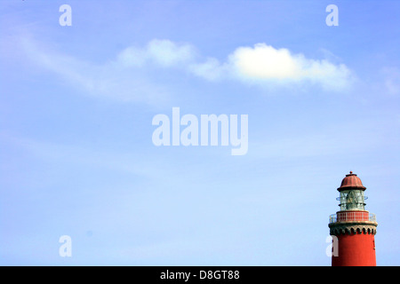 Red Lighthouse Stock Photo