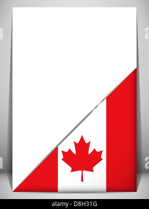 Canada Country Flag Turning Page Stock Photo