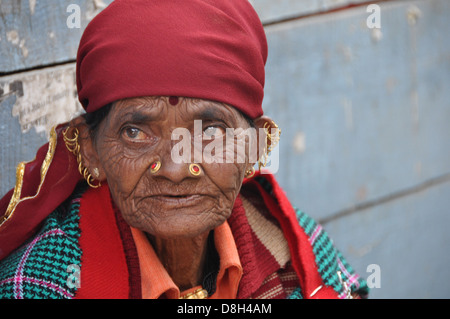 Mature Indian woman. Photographed at khirganga hot springs, Parvati