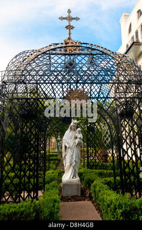 Statue of Mary at Anne Rice Home in Garden District of New Orleans Louisiana, home of the famous Vampire writer Stock Photo