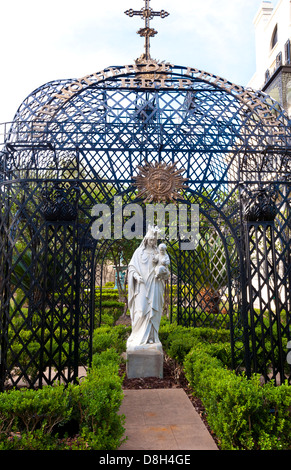 Statue of Mary at Anne Rice Home in Garden District of New Orleans Louisiana, home of the famous Vampire writer Stock Photo