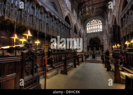 Manchester cathedral interior NW England UK Stock Photo