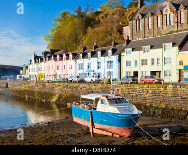 coloured houses in Portree harbour Isle of Skye Highlands and Islands Scotland UK GB EU Europe Stock Photo