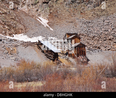 Old abandoned Gold MIne in the colorado San Juan mountain range Stock Photo