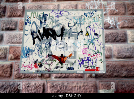 Graffiti on basketball board Stock Photo