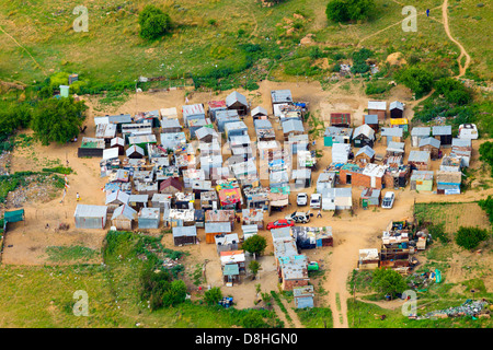 Aerial view of an informal settlement Johannesburg South Africa Stock Photo