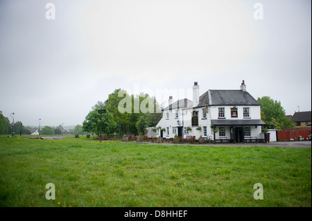 The Cricketers pub on Redbourn common, UK. Stock Photo