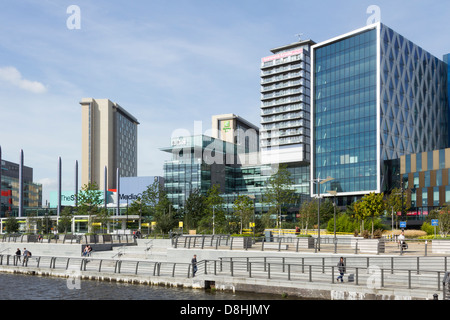 Media City UK Complex at Salford Quays, a former dockland property development specialising in media including the BBC and ITV. Stock Photo