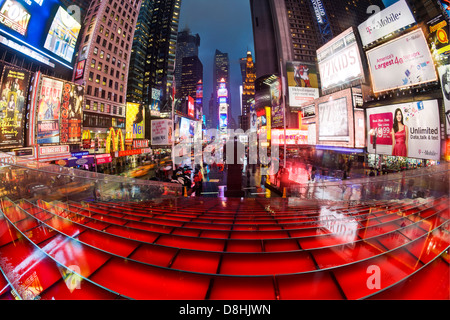 USA, New York City, Manhattan, Times Square, Neon lights at night Stock Photo