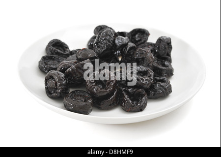 Prunes with clipping path Stock Photo
