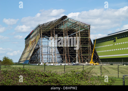 Cardington airship hangars being repaired Stock Photo