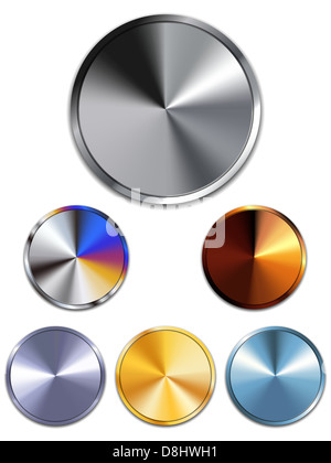 vector blank circle metal plate Stock Photo - Alamy