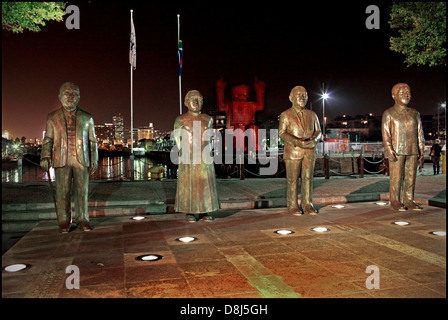 Nobel Square,at V&A Waterfront,Cape Town pays tribute to South Africa's 4 Nobel Peace Laureates; late Nkosi Albert Stock Photo