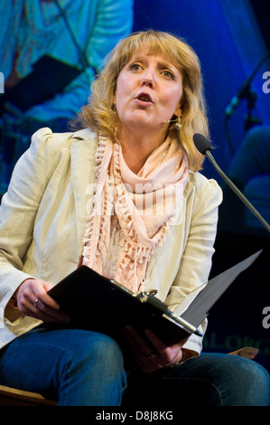 Carolyn Hitt Welsh journalist and broadcaster pictured at Hay Festival 2013 Hay on Wye Powys Wales UK Stock Photo