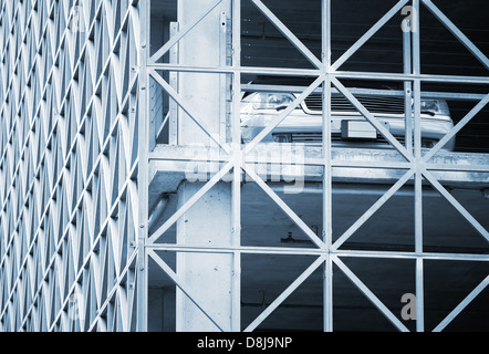 Business class car on upper floor of multi level parking Stock Photo