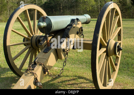 6-pounder converted to 12-pounder rifled cannon, Shiloh National Military Park, Tennessee. Digital photograph Stock Photo