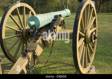 Model 1841 6-pounder cannon, Shiloh National Military Park, Tennessee. Digital photograph Stock Photo