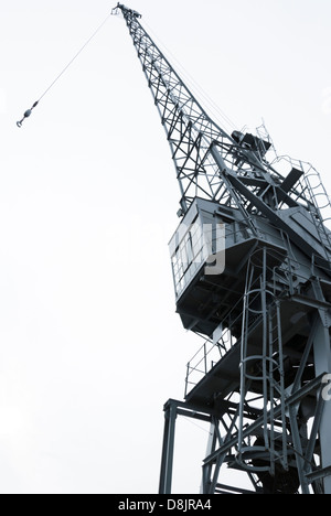 A harbour crane view from below Stock Photo