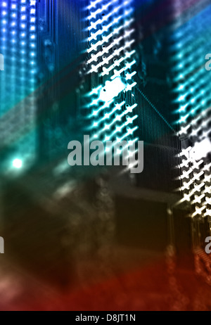 Still life graphic image of a circuit board Stock Photo