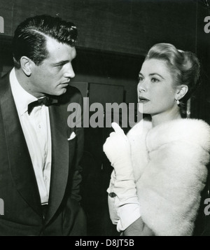ROCK HUDSON with Grace Kelly about  1956 Stock Photo