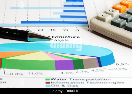 Stock market sector structure Stock Photo