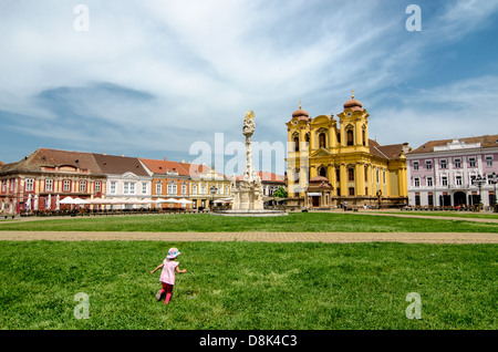 Unirii Square in Timisoara, Romania Stock Photo