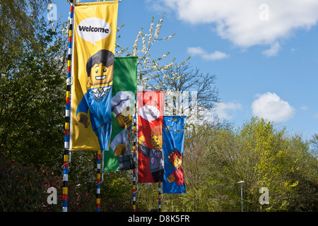 Entrance to themed Legoland amusement park in Windsor, Berkshire, England. Stock Photo